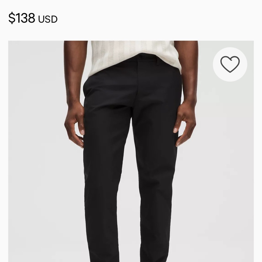 Men's Lululemon ABC Slim-Fit Trouser Smooth Twill size 28x32